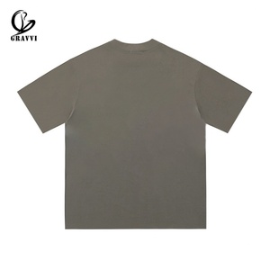 Custom Streetwear Men's Oversized 300 Grams Rhinestone Vintage Punk <b>Gothic</b> Grunge Blank Velour T-<b>Shirt</b> Box T-<b>shirt</b> Packaging - Product Image 2