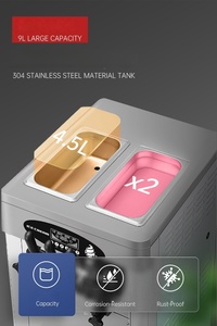 Máquina de Helados Eléctrica de Acero Inoxidable 304, 3 Cabezas, Vertical, <span class=keywords><strong>para</strong></span> Helado Suave, Certificación Energy Star, Uso Multifuncional, Venta al Por Mayor - Product Image 4