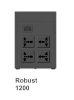 Santak Robust S 650VA UPS Interactivo en Línea con AVR, Fuente de Alimentación Ininterrumpida con Voltaje Estabilizado para Seguridad CCTV y Router de Red