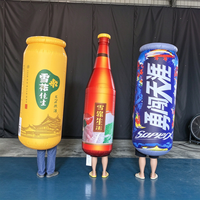 Costume gonflable publicitaire pour bouteille de boisson en tissu Oxford, avec logo personnalisé, pour événements promotionnels en extérieur