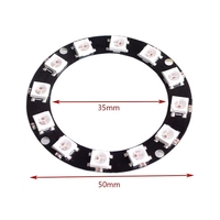 Anneau LED RGB BSC) 12 bits WS2812 5050 avec pilotes intégrés et carte de développement intelligente grande taille
