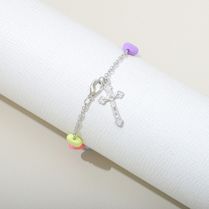 Rosario <span class=keywords><strong>de</strong></span> cuentas con forma <span class=keywords><strong>de</strong></span> corazón <span class=keywords><strong>de</strong></span> colores Komi 2024 con crucifijo, pulsera <span class=keywords><strong>de</strong></span> rosario <span class=keywords><strong>de</strong></span> la Virgen María para niños - Product Image 5