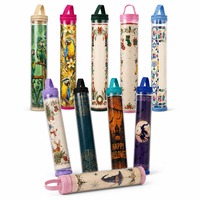 Tube de rangement transparent en PVC pour tapis de mahjong de luxe moderne, motif saisonnier, accessoire de divertissement portable