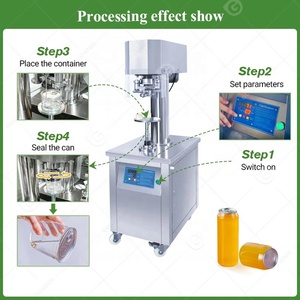 Machine manuelle à sceller les pots <span class=keywords><strong>de</strong></span> tomates sardines rondes petite bière <span class=keywords><strong>sous</strong></span> <span class=keywords><strong>vide</strong></span> non rotative avec fond tournant - Product Image 4