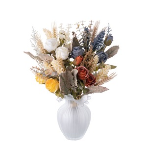 CallaFloral Ramo de Rosas Artificiales de Tela Plástica Tejida para Decoración de Bodas y Hogar CF01342 - Product Image 5