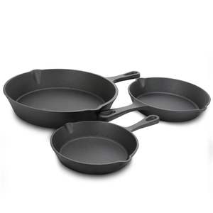 Ensemble de poêles en fonte pré-assaisonnées de 6/8/10 pouces, 3 pièces, <span class=keywords><strong>pour</strong></span> toutes les cuisinières et fours - Product Image 1