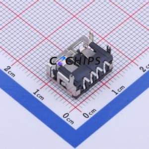 U-<b>A</b>-24DD-W-14 <b>USB</b> Connector SMD Connector ( Connector Type: Type-<b>A</b> )( Protocol Standard: <b>USB</b> <b>2.0</b> )( Gender: Female ) - Product Image 2