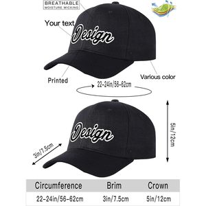 Custom Baseball Cap Personalized Embroidery Design Unisex Adult <b>Hat</b> Polyester Cotton Twill - Product Image 2