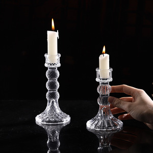 <span class=keywords><strong>Bougeoir</strong></span> en verre épais de style européen HBL, élégant support à <span class=keywords><strong>bougie</strong></span> <span class=keywords><strong>pour</strong></span> décoration de centre de table - Product Image 5