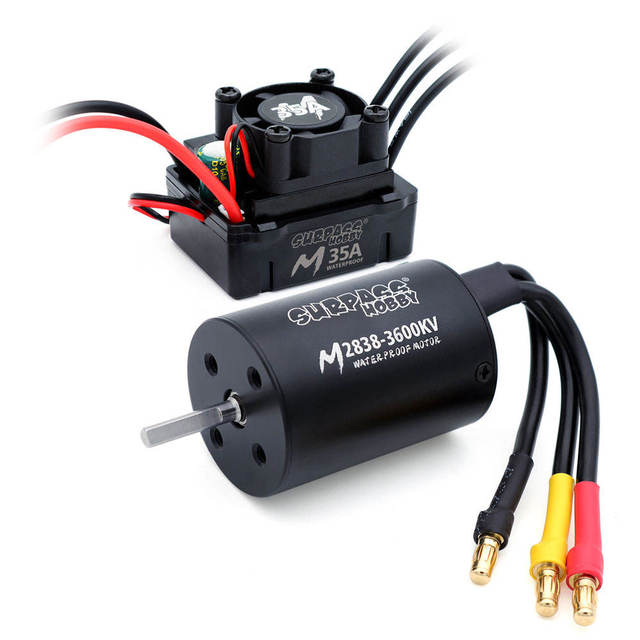 JX Surpass Hobby 2838 V2 + Flier 35A Waterproof Brushless Motor for 1/14 & 1/16 ESC Power Kit RC Car Metal Construction Toy Part