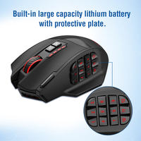 Souris de jeu OEM Dpi16000 sans fil 2,4 GHz, mode DUAL, design ergonomique avec rétroéclairage RVB, rechargeable par USB pour ordinateur portable PC