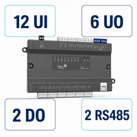 Contrôleur d'automatisation de bâtiment EC-1208 BACnet IP MS/TP Modbus TCP RTU DDC, 12 entrées universelles, 6 sorties universelles, HVAC, rail DIN