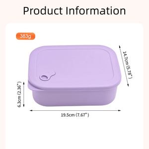 Boîte à lunch rectangulaire en acier inoxydable sans BPA, avec compartiments amovibles en silicone, capacité 1200 ml, design moderne. - Product Image 6