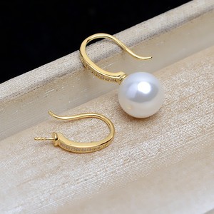 Gancho de Oreja de Plata S925, Hecho a Mano, Semi-Acabado, Accesorios de Joyería de Perlas para DIY, Bandeja Vacía para Pendientes Simples Personalizados 4242 - Product Image 3