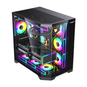 Lovingcool toptan fiyat OEM oyun RGB <span class=keywords><strong>CPU</strong></span> durumda pencere yan Panel tavlama cam oyun bilgisayarı vaka ATX PC kabine - Product Image 2