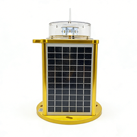 Balise d'indication d'obstacles solaires à intensité moyenne, lumière d'obstruction aérienne synchronisée GPS pour lampe de signalisation d'aéroport