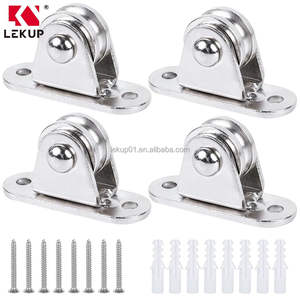 1 "in acciaio inox Mini Duplex puleggia rullo senza attrito ruota silenziosa pesante fisso puleggia piccolo blocco puleggia per cavo di corda - Product Image 1