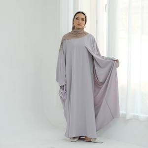 Sharut 2025 Turki Dubai Abaya Jubah Mewah Abaya Muslimah Sederhana Gaun Cardigan dan Dalaman Terjahit 2 in 1 Nida Abaya - Product Image 3