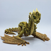 Vashine Figurine de dragon articulée imprimée en 3D, dragon de feu flexible pour décoration de bureau, cadeau fantastique