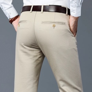 <span class=keywords><strong>Pantaloni</strong></span> Formali da <span class=keywords><strong>Uomo</strong></span> Chic per Primavera e Autunno, Casual da Ufficio, Lussuosi e alla Moda, Vestibilità Regolare, Peso Medio - Product Image 3