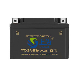 Shangwei แบตเตอรี่รถจักรยานยนต์12V YTX9A-BS 9Ah ตะกั่วกรดสกูตเตอร์เปลี่ยน - Product Image 1