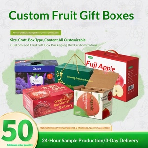 Custom Printed Fruit Gift <b>Boxes</b> Small Batch Colorful Corrugated Mailer Cartons - Product Image 5