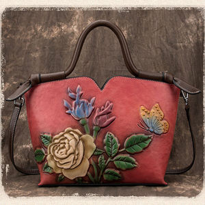 Sac à main AndoBag pour femmes et filles, en cuir de vache véritable, super tendance, sacs à bandoulière, sacs à poignée supérieure, style vintage, décontracté, pour le bureau - Product Image 2