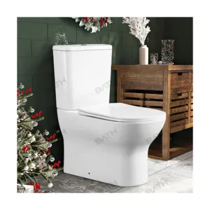 Ortonbath Dubbele Spoeling Toilet, Uf Zacht Sluitende Stoel, Toiletten Voor Badkamers Comfort Hoogte Terug Naar Muur Toilet Tweedelig Toilet