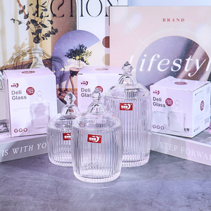 <span class=keywords><strong>Verre</strong></span> sans plomb stockage des aliments lumière de luxe offre spéciale Dessert crème glacée Snack <span class=keywords><strong>pas</strong></span> <span class=keywords><strong>cher</strong></span> ménage boîte <span class=keywords><strong>en</strong></span> <span class=keywords><strong>verre</strong></span> avec couvercle - Product Image 1