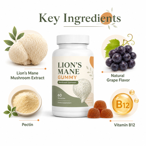 OEM Brain Support Lions Mane Mushroom Extract Gummies Lion's Mane Gummy <span class=keywords><strong>para</strong></span> el <span class=keywords><strong>sistema</strong></span> digestivo y la inmunidad - Product Image 3