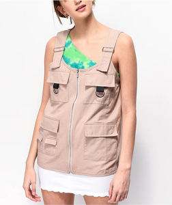 Chaleco de mujer superventas, diseño personalizado, cierre de cremallera, transpirable, secado rápido, ajuste cómodo, ropa exterior informal, Top directo - Product Image 5