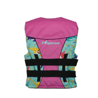 Gilet de sauvetage gonflable léger et confortable pour enfants Highrun en néoprène/PVC/mousse EPE, réfléchissant, certifié CE, avec fermeture éclair