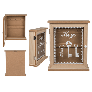 Natural <b>coloured</b> <b>wooden</b> key box, Keys, - Product Image 1