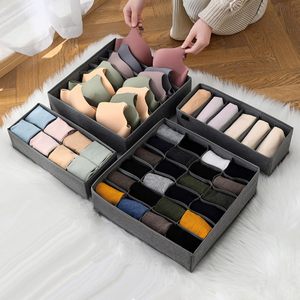 <b>Collapsible</b> Multifunctional Mesh Fabric Fabric Four-piece <b>Storage</b> Box Wardrobe Closet Organizer Dresser Dresser Drawer <b>Storage</b> - Product Image 4