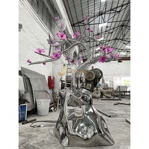 Escultura Decorativa de Exterior Personalizada, Moderna, de Acero Inoxidable, Estilo Art Deco, Impermeable y Duradera - Product Image 5