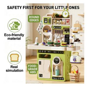 Juego de Cocina de Juguete de Plástico para Niños, con Estufa, Refrigerador, Estante de Almacenamiento, para Estimular la Imaginación y el Placer en Interiores - Product Image 2