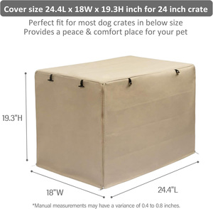 Penutup Kandang Anjing Tahan Lama Anti Air Anti Debu Bahan Oxford Tebal dengan Dua Pintu, Kantong, dan Jendela Jaring - Product Image 3