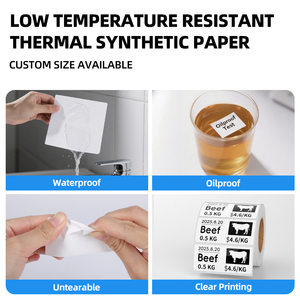 Deep <b>Freezer</b> Labels -40°C Permanent Adhesive for Frozen Food Meat Seafood Packaging - Product Image 2