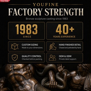 YOUFINE Statues d'art public : Sculpture en bronze grandeur nature du prêtre troien de <span class=keywords><strong>la</strong></span> mythologie grecque antique, Laocoon et ses fils, pour jardin et villa - Product Image 6