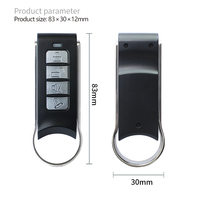 433Mhz Rf Clone Télécommande 50m 4 Boutons Transmetteur Code d'Apprentissage Fixe pour Gadget Porte Porte de Garage Doorhan Nice Came
