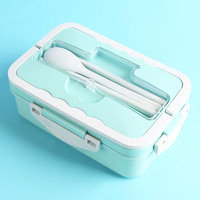 Offre Spéciale Livraison rapide Boîte en plastique gratuite Récipient alimentaire en paille de blé écologique Boîte à lunch isolée en plastique pour adulte de bureau