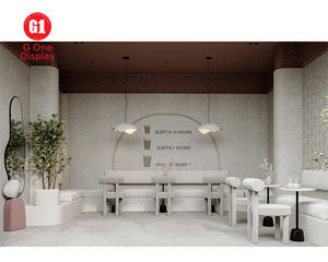 ตู้โชว์ขนมทำจากไม้แบบกำหนดเองสำหรับตกแต่งร้านกาแฟร้านกาแฟทันสมัย - Product Image 5