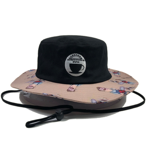 OEM Adultos Algodón Cubo Sombreros Cuerda Personalizada Impreso Patrón Pescadores Gorras Cuerda Ajustable Boonie para Hombres Trabajo al Aire Libre - Product Image 1