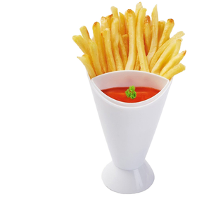 Support de cône de frites en plastique écologique de conception moderne avec le gobelet de trempage pour le récipient de casse-croûte - Product Image 2