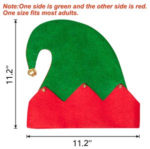 Moon Boat Christmas Elf Felt <b>Hat</b> Jingle Bells Xmas <b>Holiday</b> Party Costume Favors Gifts Accessories Felt <b>Hat</b> Santa's Helpers - Product Image 3