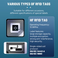 Haute température 125Khz Anti-métal RFID étiquette intelligente verre injectable robinet taille de bande NFC QR Code autocollant caméra téléphone portable vinyle