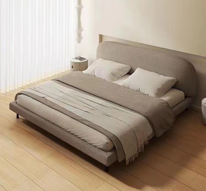 เตียงแฝดหุ้มเบาะหนังฟูลควีนไซส์หรูหราเฟอร์นิเจอร์ห้องนอนสไตล์อิตาเลียนแบบทันสมัย - Product Image 1