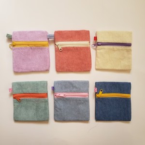 กระเป๋าสตางค์แบบมีซิปผ้าลูกฟูกขนาดเล็กงานแฮนด์เมดกระเป๋าน่ารักที่ใส่บัตรสีสันสดใสกระเป๋าใส่เหรียญ2025สั่งทำ - Product Image 2