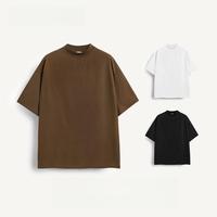 T-shirt Homme Oversize Personnalisé avec Logo Brodé – Qualité Supérieure, Style Hip Hop Streetwear, Manches Courtes, Couleur Unie, Décontracté