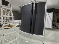 Simulador de Vuelo de 220 Grados con Pantalla Curva de 5 Metros de Diámetro y 2 Metros de Altura en PVC Gris